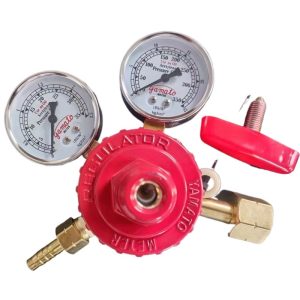 YAMATO Oxygen Acetylene Pressure Regulator with Dual Gauges and G5/8 Thread for LGP Propane Welding