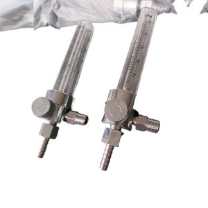 Repu LZB-02 Glass Float Flow Meter for Mixed Gas, 25L/50L Copper Connections, High Precision Gas Flow Measurement