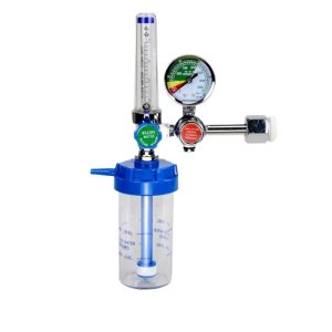 Oxygen Inhaler Regulator with Flow Meter and Humidifier Bottle, 1-15L/min for Home Medical Use