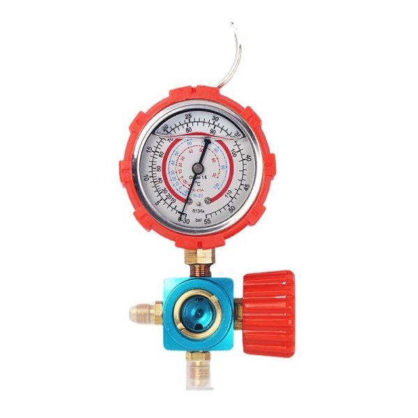 Refrigerant Manifold Gauge Set (R410A, R134a, R22) - High Pressure & Low Pressure Visible Oil Gauges for HVAC A/C Charging System - Изображение 2
