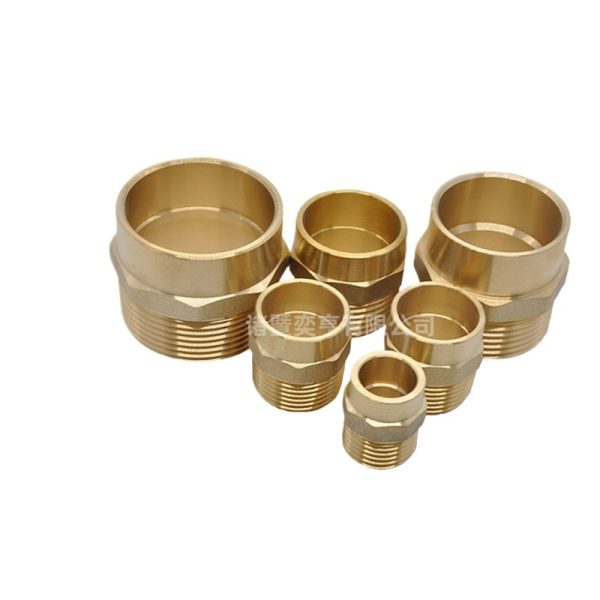 EHPON Brass Compression Pipe Fitting with Male Thread (Multiple Sizes) for HVAC Plumbing Systems