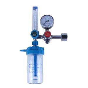 Oxygen Inhaler Regulator with Flow Meter and Humidifier Bottle, 1-15L/min Flow, 0-25MPa Pressure