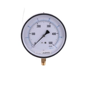 Industrial Pressure Gauge 113mm Stainless Steel Case Brass Connector Radial Pressure Gauge 0-500 PSIG for 九洲 Systems