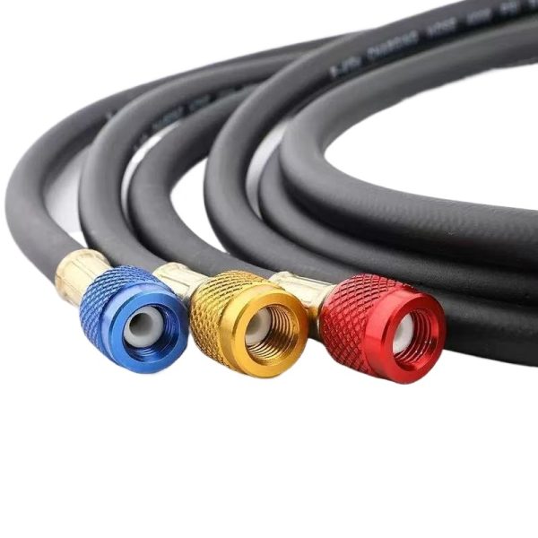 Reinforced R410a Black AC Refrigerant Charging Hose (1/4" x 1/4" SAE, Various Lengths) for HVAC System Maintenance & Automotive Air Conditioning Repair - 이미지 3