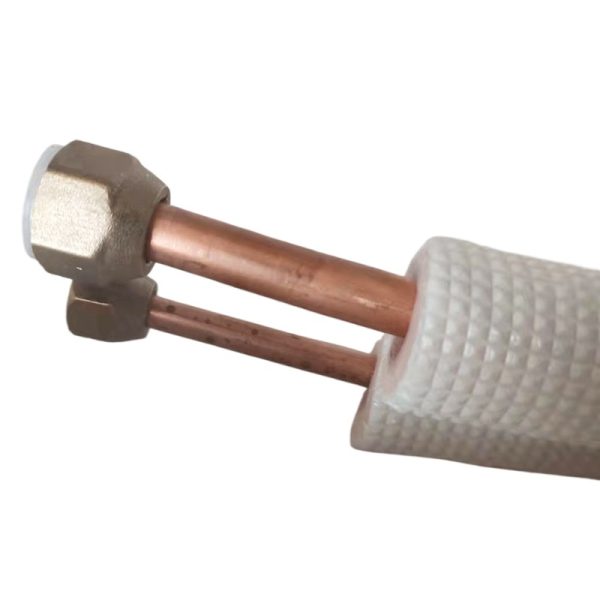 Pre-Flared Copper Aluminum HVAC Line Set with Double-Layer Insulation for Air Conditioner Split System, 1/4" 3/8" to 1/2" 5/8" 3/4" Multiple Lengths, White Embossed - Imagem 3