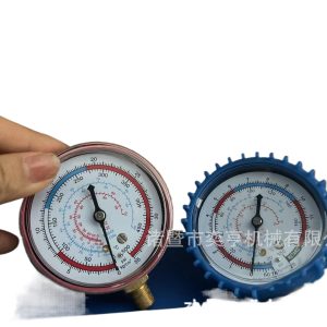 HVAC Refrigerant Manifold Gauge Set (R12, R22, R404A, R134a Compatible) with Pressure Measurement for AC Charging and Diagnosis, Replaces YH-111