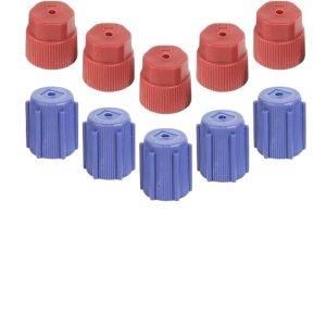 10 Pcs R134a AC Charge Port Caps, 13mm & 16mm HVAC Service Caps for Car Auto AC Systems