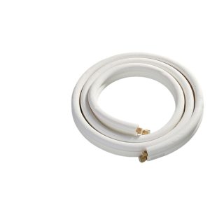 Double Layer Flame Retardant Insulated Copper Tube (6+10mm, 6+12mm) for 1P-5P Air Conditioners, Pure Copper, Thickened, Durable and Anti-Pressure, Available in 3m, 4m, 5m Lengths with/without Nuts, Compatible with Major AC Brands