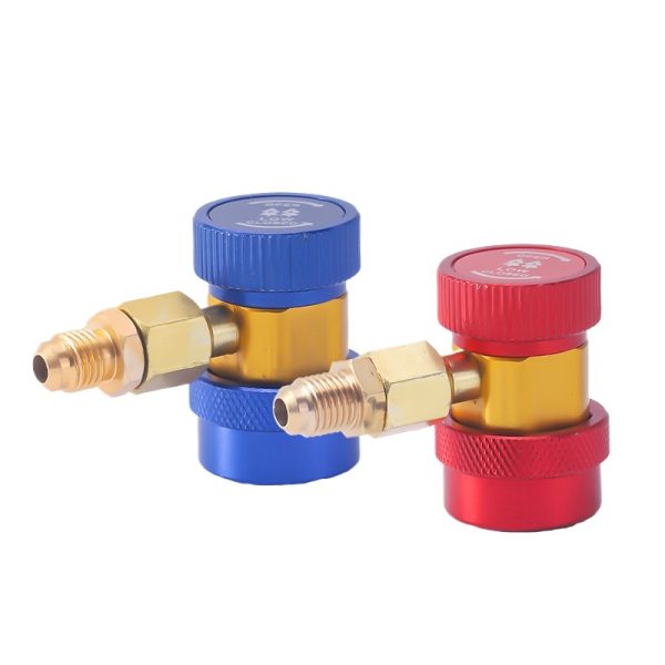 Adjustable R134a AC Refrigerant Quick Coupler High/Low Pressure Adapter for Car Air Conditioning Systems - Изображение 4