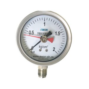 Shangyi Instrument EWON Stainless Steel Memory Pressure Gauge 10 MPa Radial Mount for HVAC Systems Replaces YTFJ-100H