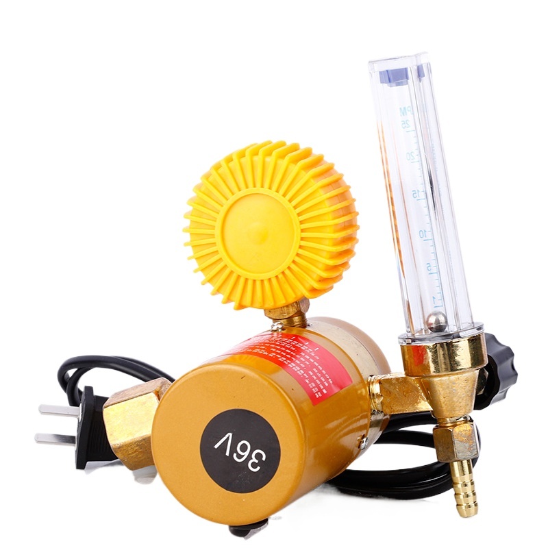 Anti-Vibration CO2 Pressure Reducer with Electric Heater (YQT-731L) for Industrial Welding and Cutting, Adjustable Valve, Pressure Gauge 0-25MPa, G5/8" Inlet, M16x1.5 Outlet - Image 2