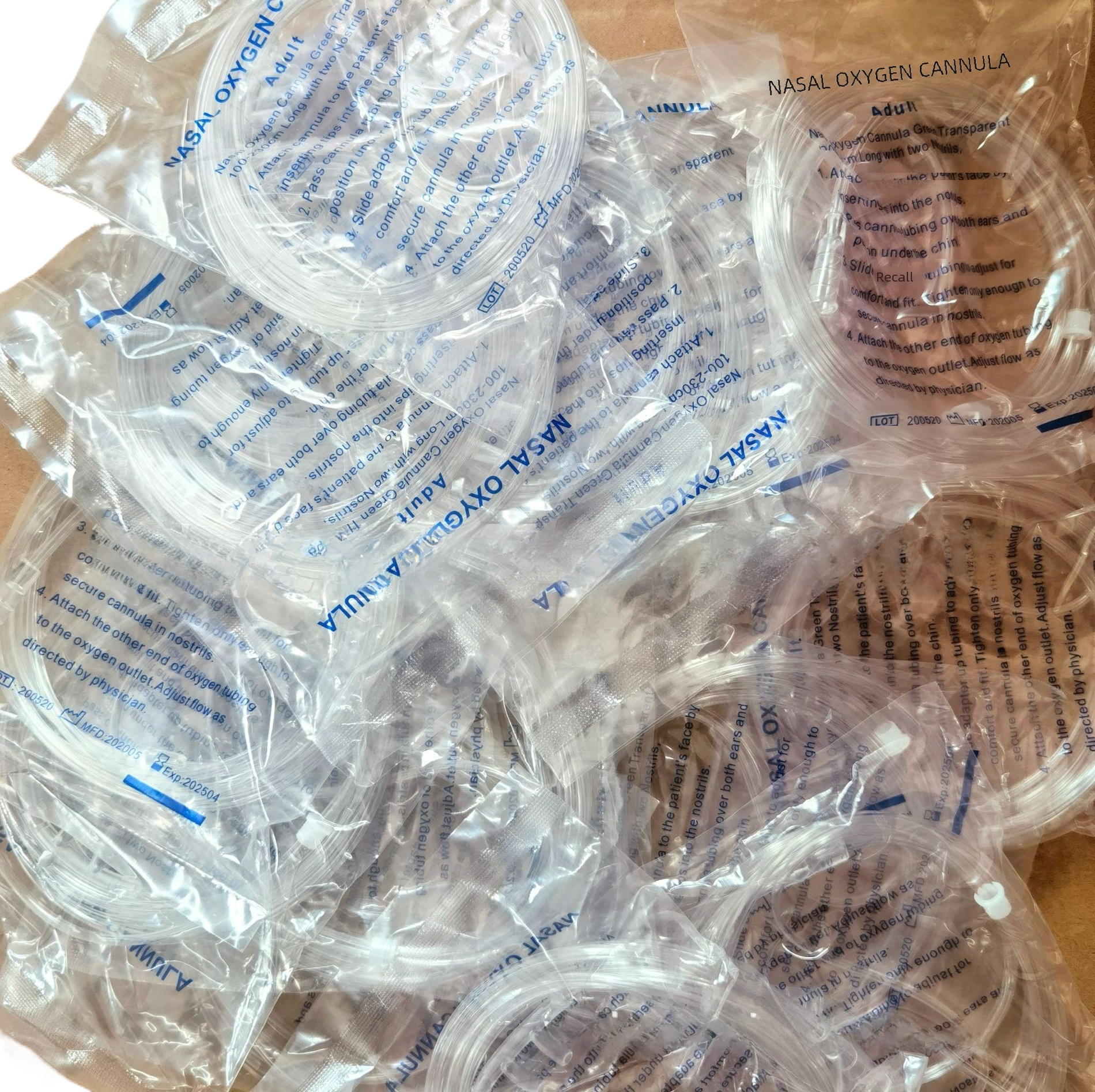 Nasal Oxygen Cannula (Adult, 100-230cm Long) for Oxygen Therapy, Transparent Green - Image 2