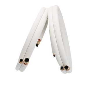 Insulated Aluminum HVAC Line Set (6.35*0.6/15.88*0.7mm) with Copper Nuts, Anti-Bend, High Flow for 3P Mini-Split Air Conditioners