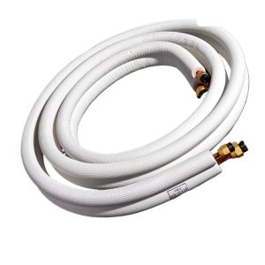 White Embossed Insulated Copper Tube Kit (6.35*0.6+9.52*0.6) for Fujitsu General 1P Air Conditioner Refrigeration Connection