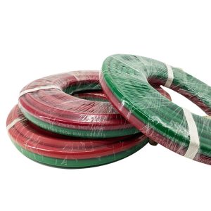 8mm High Pressure Explosion-Proof Oxygen Acetylene Rubber Hose, Double Color Red Green Welding Pipe, Wear-Resistant Industrial Gas Hose for Cutting & Welding