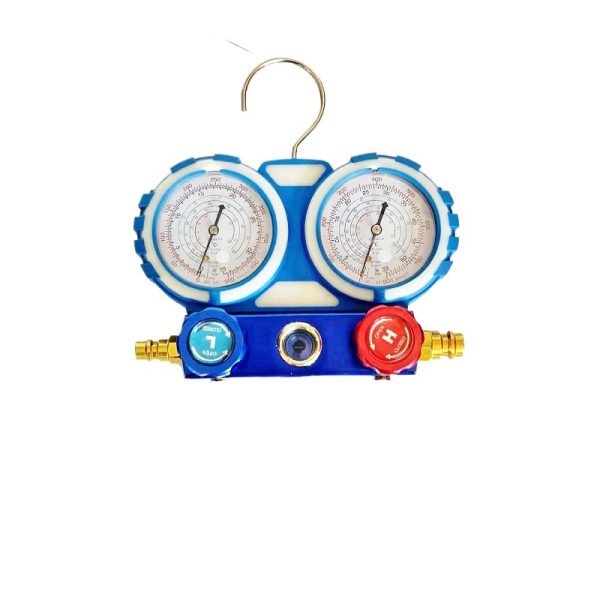 R134a Manifold Gauge Set Dual Core with Metal Handles & Anti-Vibration Protector for Car A/C Refrigerant Charging - Изображение 2