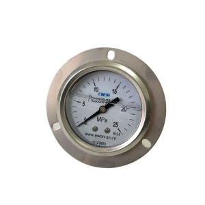 Axial Pressure Gauge YTF-63ZTK with Flange and Clamp Type Mount, 0-25 MPa, stainless steel, M12*1.5, K.I. 2.5