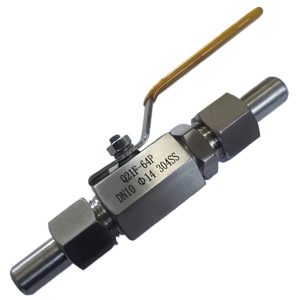 Stainless Steel Welded Ball Valve Q21F-64P with DN10 DN15 (M20*1.5, 14MM Diameter) for Water/Gas