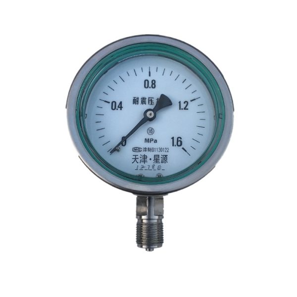Tianjin XINGYUAN YFN-100B Stainless Steel Pressure Gauge (0-1.6MPa) for Water and Hydraulic Systems