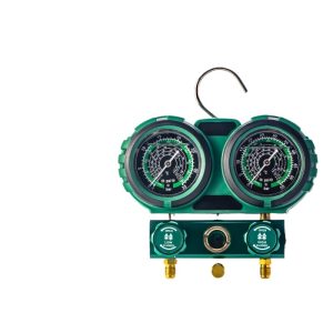Automotive AC Manifold Gauge Set (Dual Gauge) for R134a R22 R410a R404 Refrigerant - Anti-Jump Core Accurate Measurement
