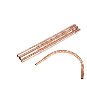 Red Copper Corrugated Pipe for HVAC Systems (10mm, 12mm, 16mm, 19mm Diameter) for Air Conditioner Pipe Extension, Durable and Flexible