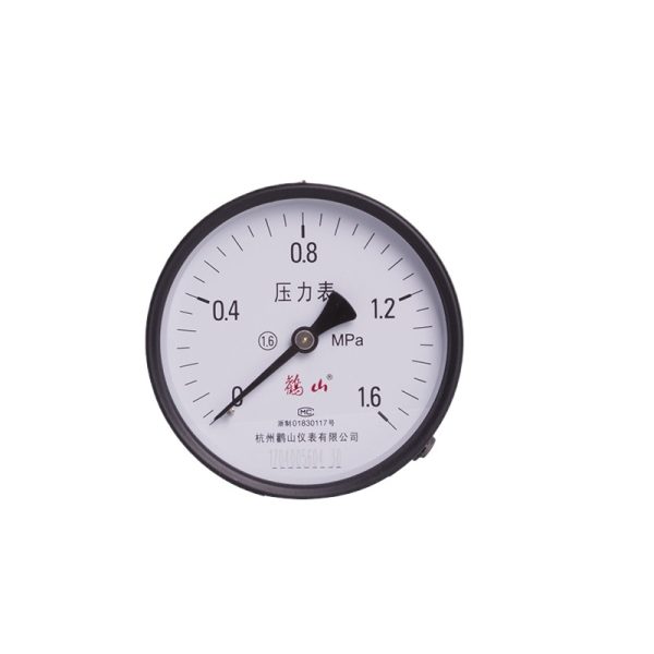 Axial Pressure Gauge Y100Z (0-1.6 MPa, 100mm Dial) for Water Systems & Air Tanks, Replaces 0019004