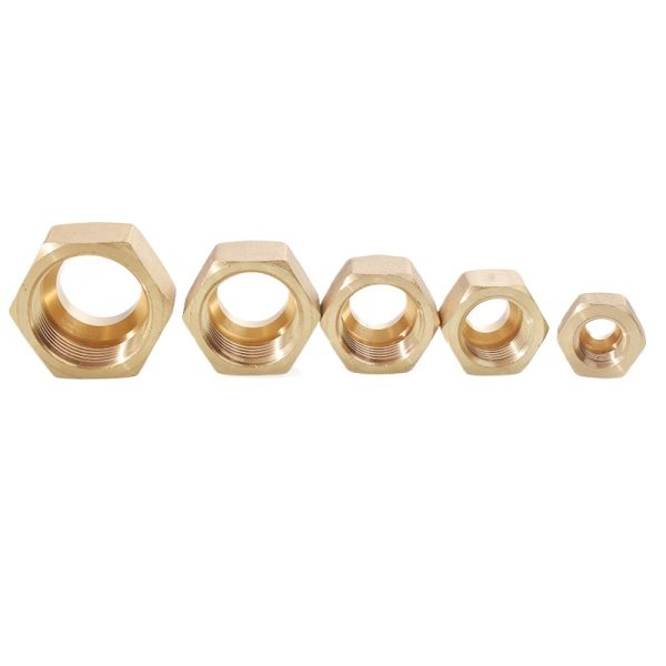Forged Brass Air Conditioner Flare Nut (1/4, 3/8, 1/2, 5/8, 3/4 inch) for HVAC Refrigeration Systems, Replaces AC Copper Pipe Nuts Anti-Corrosion Anti-Cracking - รูปภาพ 3