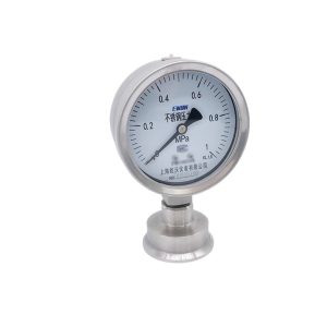 Sanitary Diaphragm Pressure Gauge Y-60BFZ/MC 0-1 MPa Stainless Steel with Tri-Clamp Connection for HVAC Systems