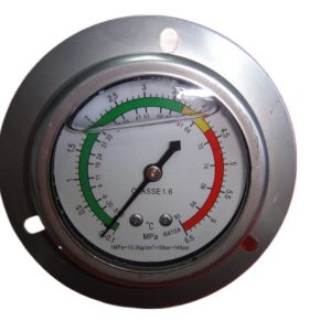 Refrigerant Pressure Gauge 60mm Axial Type R410A with 1.6 Accuracy Class -0.1 to 6.5 MPa for Heat Pump Hot Water Units