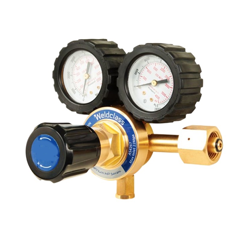 Single Stage Nitrogen Regulator with Dual Pressure Gauges (1600 kPa Inlet, 30000 kPa Outlet) for Argon/CO2/Inert Gases - Image 2