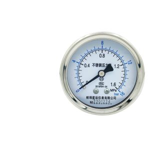 Stainless Steel Hydraulic Pressure Gauge YN60ZBF (0-1.6MPa, 2.5 Accuracy) for HVAC Systems