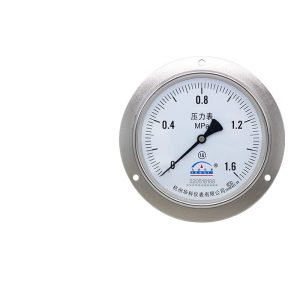 Hongke Yongyi Y150ZT Axial Flanged Pressure Gauge HVAC Component for Water/Liquid/Oil/Gas Systems, Replaces 220518188