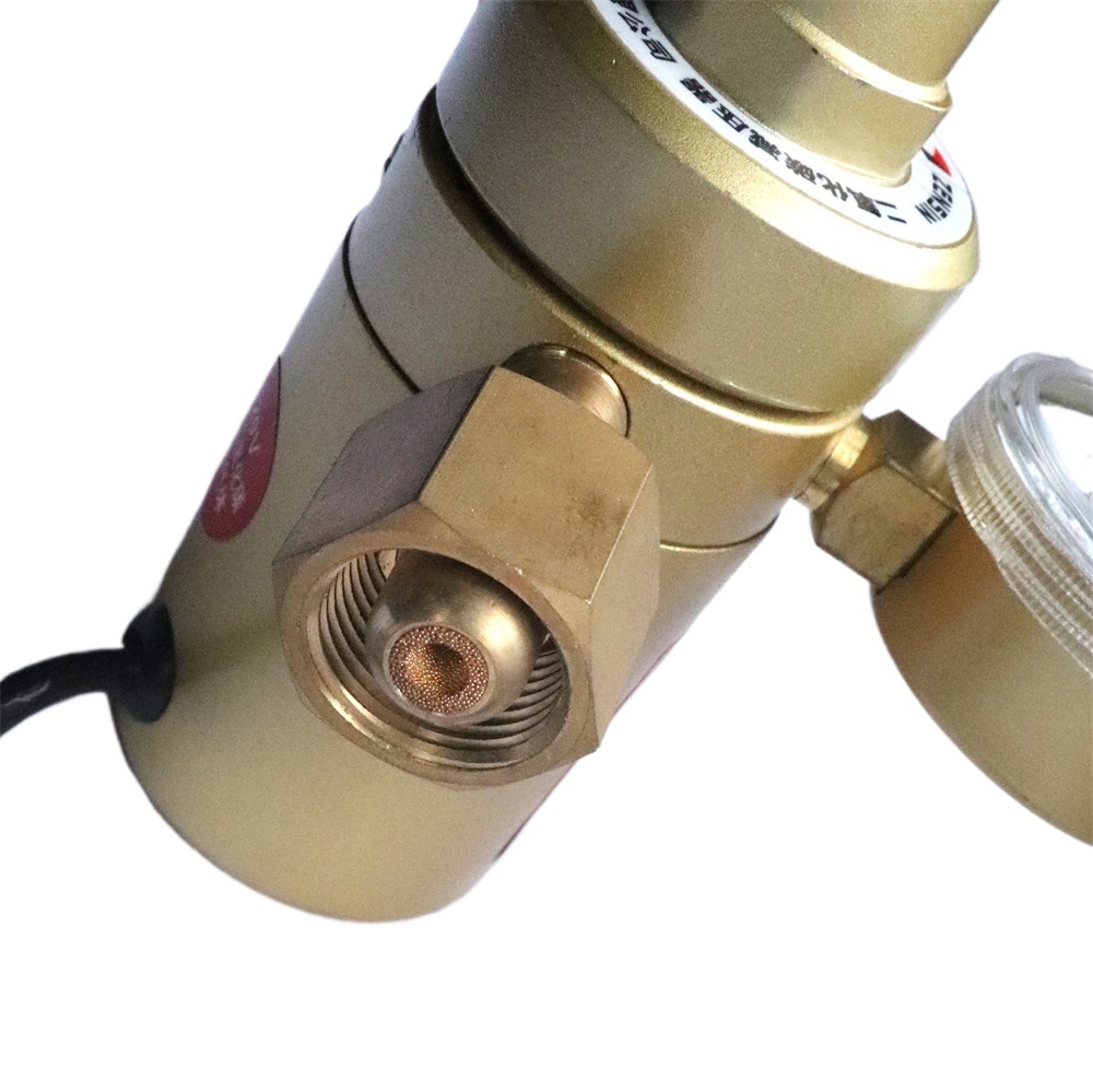 Heated CO2 Pressure Reducer Regulator YQT-341 with Flowmeter (0-25kPa, 0-0.35MPa) for MIG/MAG Welding Machine - Image 2