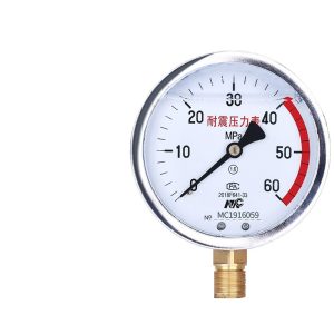 Durable YN100 Shock-proof Pressure Gauge 0-60 MPa for Water, Air, Oil, Heating Systems, Mechanical Kits