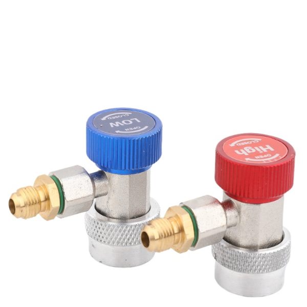Adjustable R134a/R1234yf High/Low Pressure Quick Coupler HVAC Fluorine Charging Adapter with Brass Fitting for Automotive AC Refrigeration - Изображение 3