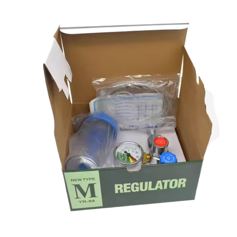 Oxygen Inhaler Flowmeter Pressure Gauge 0-25 MPa with Humidifier for Home Use - Image 3