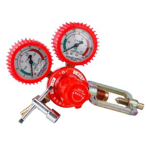 Shockproof Acetylene Pressure Reducer Regulator Gauge (0-0.25 MPa / 0-2.5 MPa) for Acetylene Cylinders YQE-03