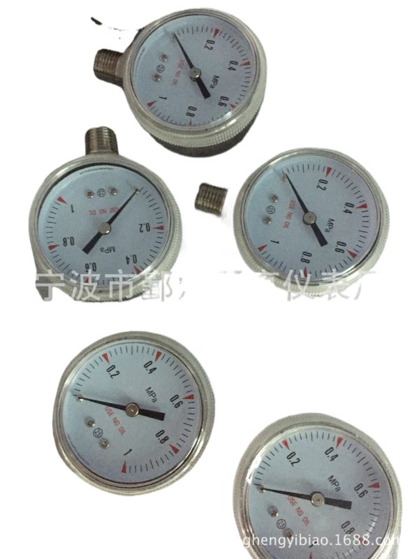 CBM-TECH Stainless Steel Pressure Gauge 0-40 MPa with Dual Scale PSI/Bar NPT Connection for Oxygen & Acetylene Regulator, Non-Oil Standard, Model CBM-Y50