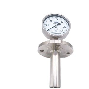 Stainless Steel Diaphragm Pressure Gauge Probe Type Y-100BF/MF5 (Range -0.1 to 0.6 MPa) for Industrial HVAC Systems, Replaces SY191121009