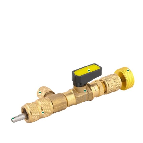 HVAC Refrigerant Valve Core Remover Installer Tool (Brass, No Refrigerant Release) for AC System Maintenance - Gambar 2