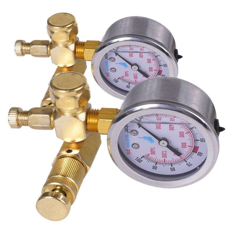 Hydraulic Breaker Nitrogen Pressure Gauge (0-1400 PSI / 0-100 kg/cm²) with Inflation Tool and Hose for Breaker Equipment - Image 3