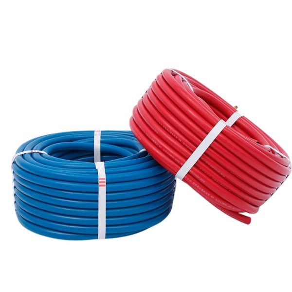 Durable High-Pressure Rubber Hose (Red/Blue, Flexible, Puncture-Resistant) for Welding, HVAC, and Industrial Applications