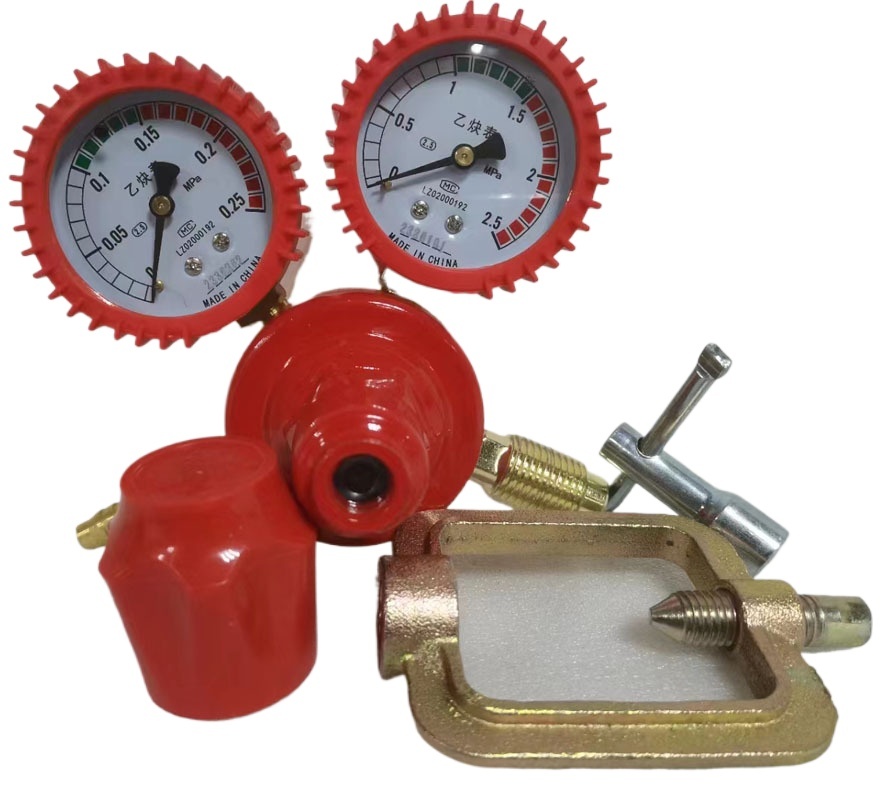 Acetylene Oxygen Pressure Reducer YQE-03 with Dual Gauges (0-0.25 MPa / 0-2.5 MPa) for HVAC Systems - Image 3