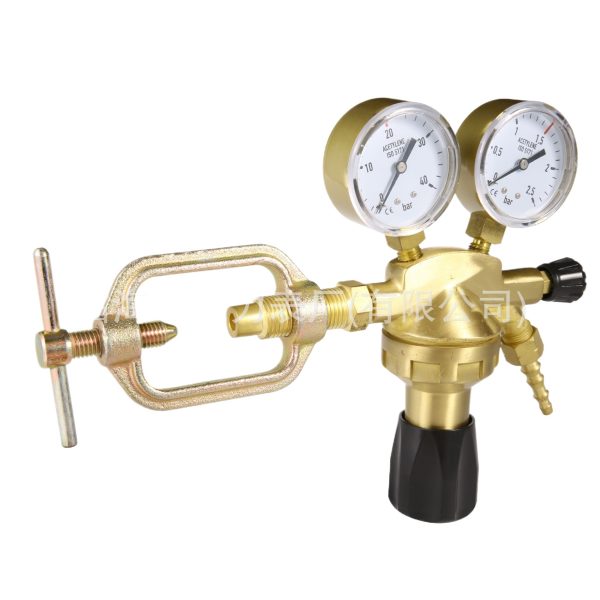Yongjian AC-11 Acetylene Pressure Reducer Regulator Brass with Dual Gauges - รูปภาพ 2