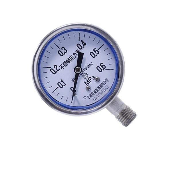 304 Stainless Steel Pressure Gauge Y60BF (0-0.6MPa, -0.1-0MPa) for Vacuum Negative Pressure Explosive Applications - Изображение 2