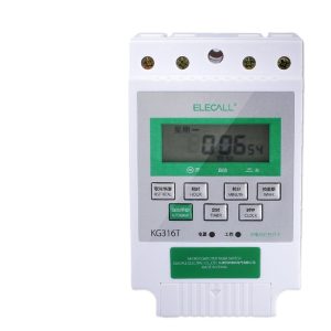 ELECALL KG316T Microcomputer Timer Switch (30A Relay, Automatic/Manual Control, Memory Function) for Appliance Timing Control