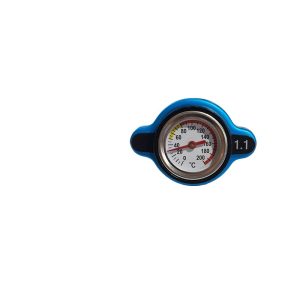 Universal Radiator Cap with Temperature Gauge (0-200°C) and Pressure Gauge (1.1 Bar) for Motorcycle & ATV Cooling System, Compatible with Benelli, CFMOTO, Honda, Yamaha