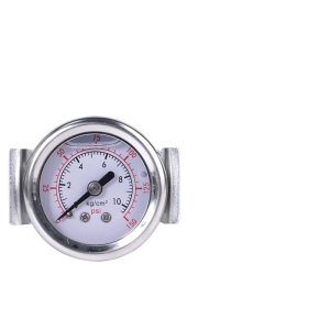 Stainless Steel Pressure Gauge (0-10 kg/cm²/0-150 psi) Axial Mount for Water Purifier Systems
