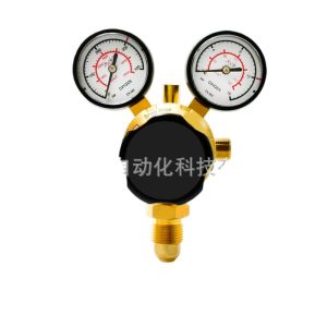 Oxygen Gas Pressure Regulator Single Stage with Dual Gauges 0-400 bar / 0-25 bar for Industrial Oxygen Cylinders