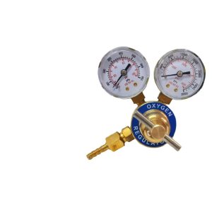 Oxygen Pressure Regulator Gauge Valve (0-1 MPa, CGA540 Inlet) Durable Copper for Welding & Cutting, Compatible with Gas Cylinders